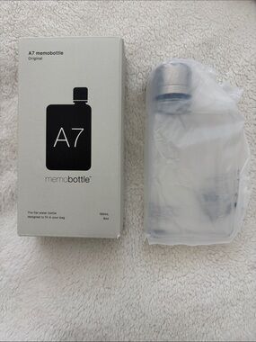 A7 memobottle Original Flat Water Bottle - Clear